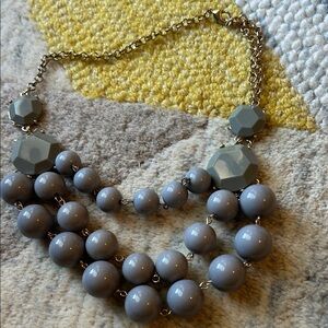 Elegant Gray Beaded Necklace